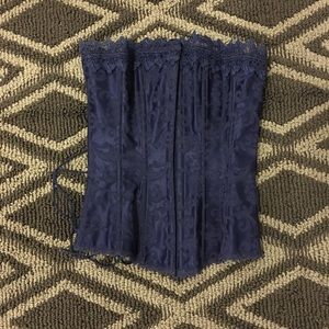 Fredricks of Hollywood navy blue corset